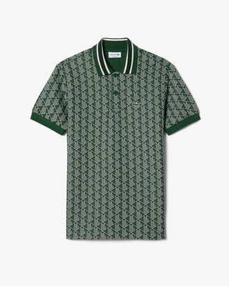 Classic Fit Monogram Jacquard Polo Shirt