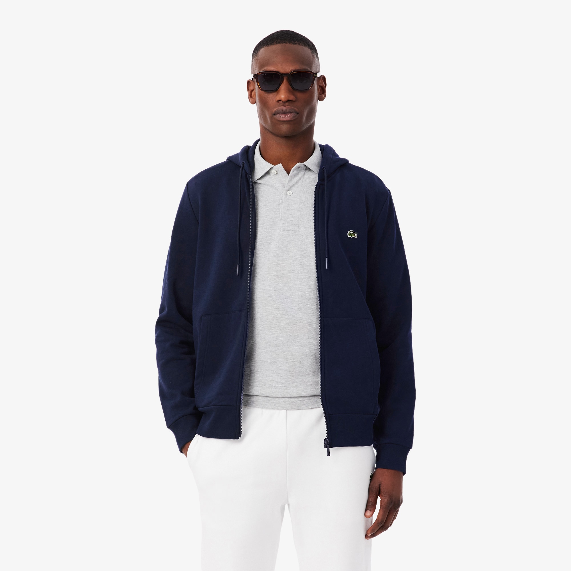 メンズウェア LACOSTE Men's Hoodie in Organic Cotton and Kangaroo Pocket | Lacoste UK
