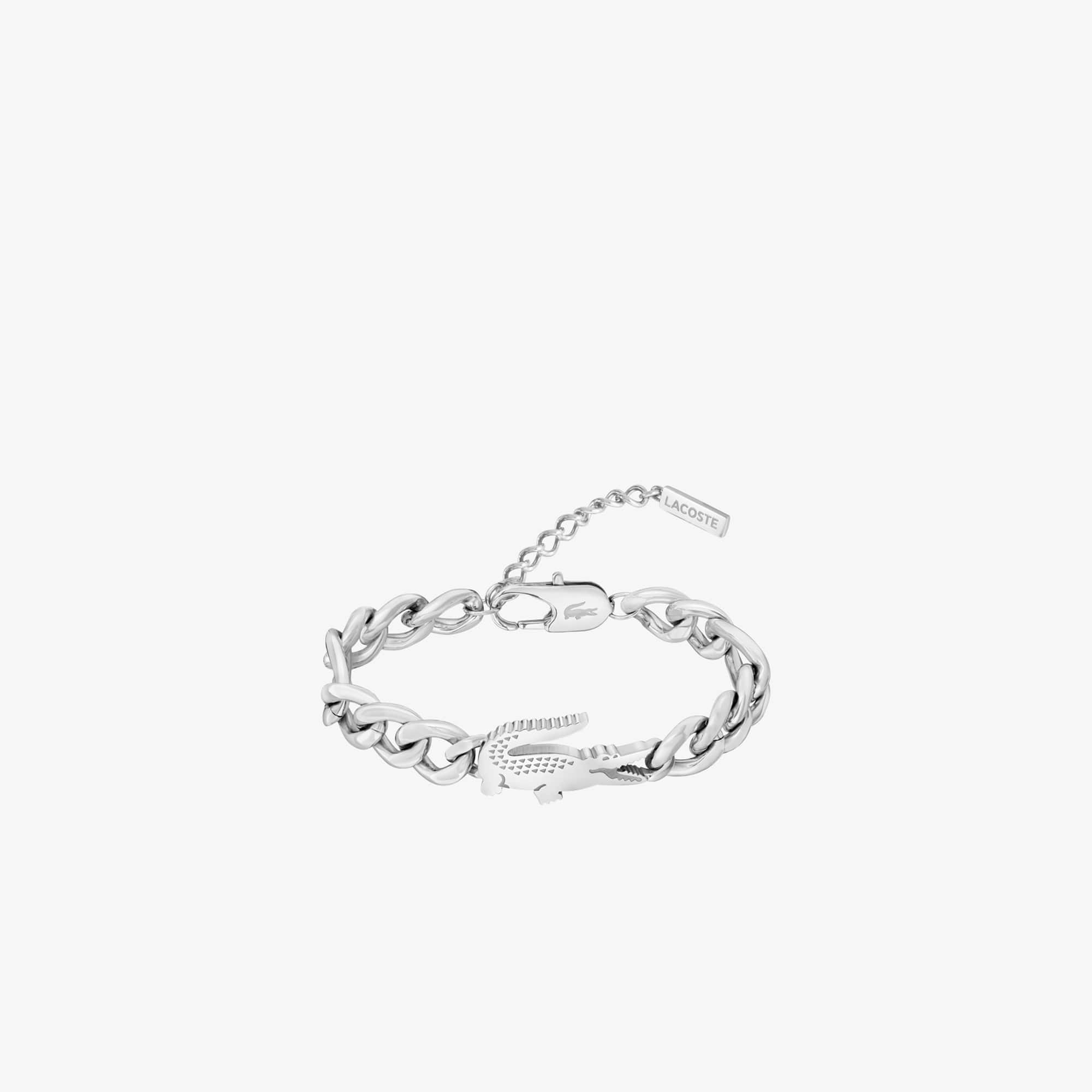 アクセサリー Rare Crocodile Leather Studs Bracelet Crocodile Bracelet - Men's Jewellery - New In 2026 | Lacoste