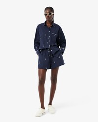 Cotton Poplin Jacquard Boxer Shorts   