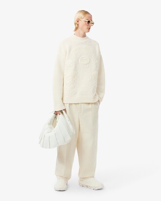 Runway Embroidered Badge Wool Sweater