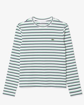 Long Sleeved Striped Cotton T-shirt