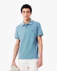 Slim Fit Jacquard Branded Polo Shirt