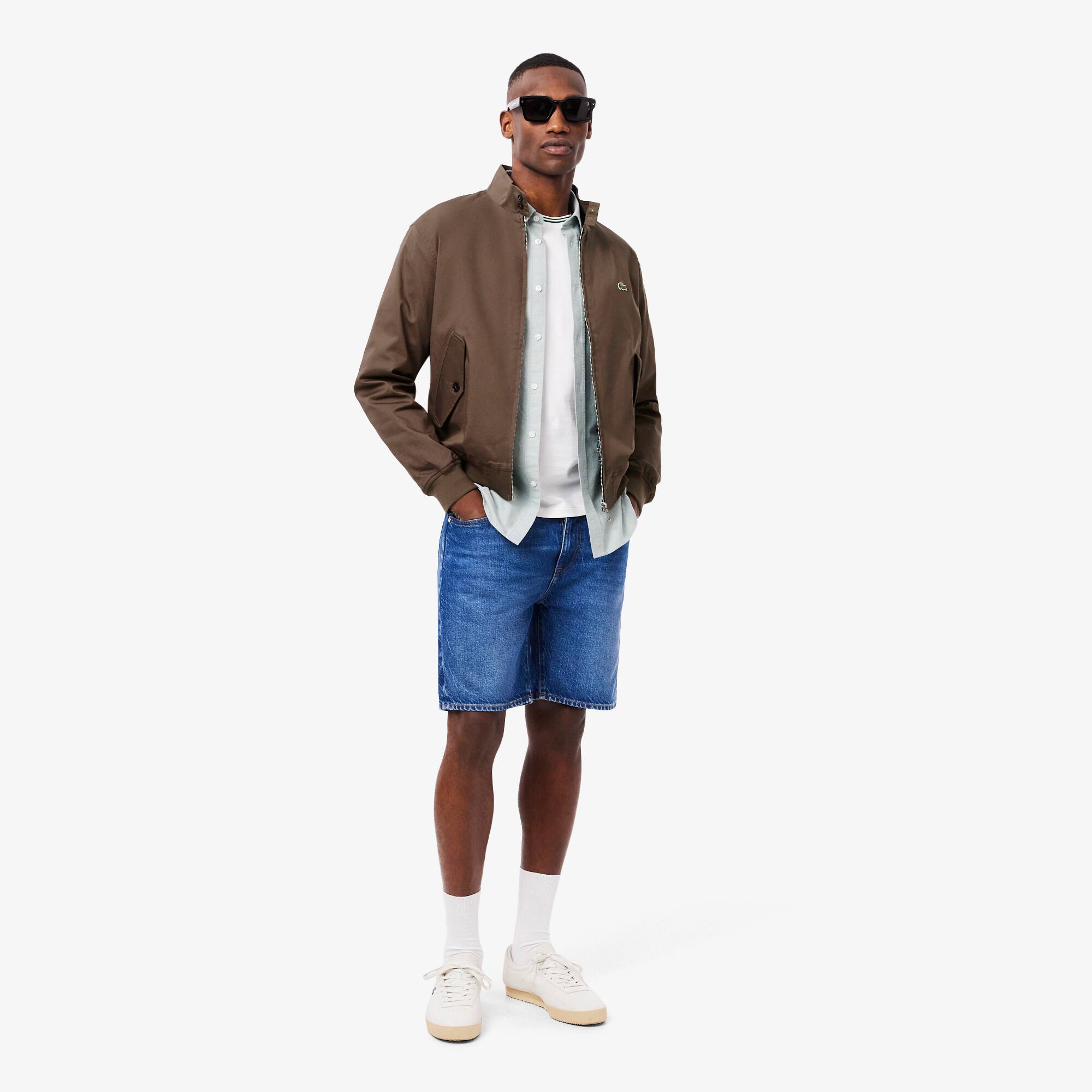 Water-Repellent Twill Harrington Jacket - Men's Jackets & Coats