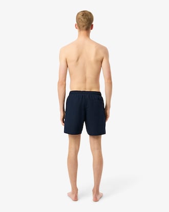 Mid Length Monochrome Swim Trunks