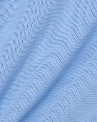 Ribbed Cotton Polo Collar Sweatshirt