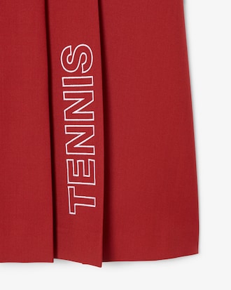 Runway Embroidered Pleated Midi Skirt