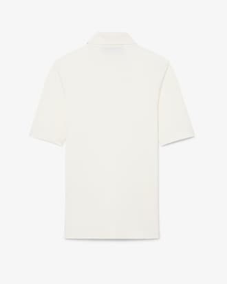 Runway Slim Fit Beaded Crocodile Silk Polo Shirt