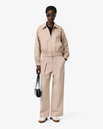 Double Collar Stretch Gabardine Jacket