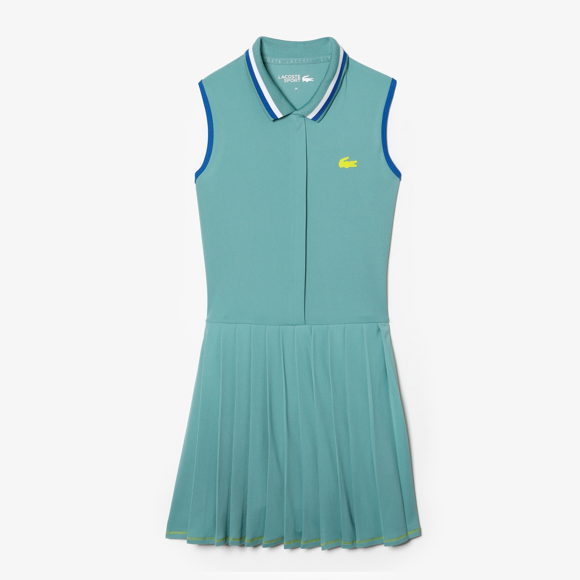 Vestidos Polo Mujer Vestido Lacoste Tenis Con Bordado Patchwork