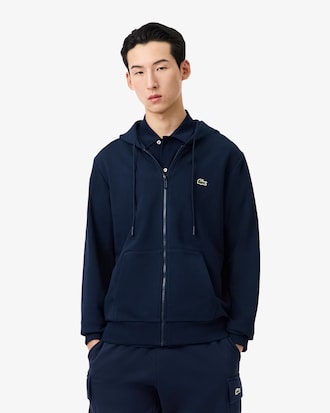 Sudadera de felpa con cremallera de corte cl&aacute;sico