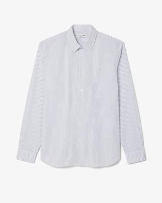 Camisa de corte regular de popel&iacute;n de rayas