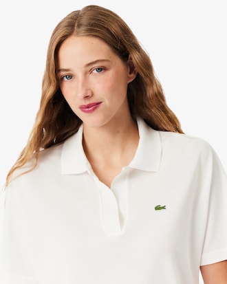 Polo de corte holgado de piqu&eacute; vaporoso