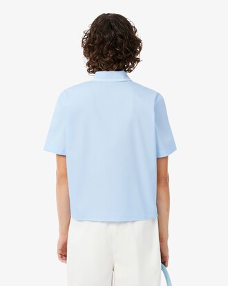 Camisa oversize con efecto petit piqu&eacute;