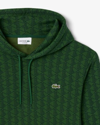 Sudadera con capucha de felpa con monograma