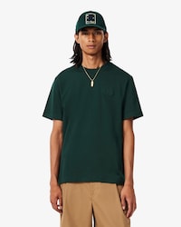 Camiseta de punto jersey grueso con escudo bordado