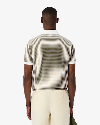 Polo de corte cl&aacute;sico de petit piqu&eacute; de rayas L.12.12