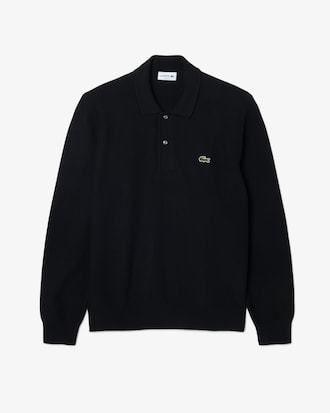 Polo de punto de corte cl&aacute;sico y manga larga