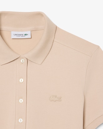 Vestido polo de corte ajustado de minipiqu&eacute; el&aacute;stico