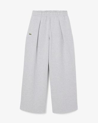 Pantalón plisado de pierna ancha con cocodrilo