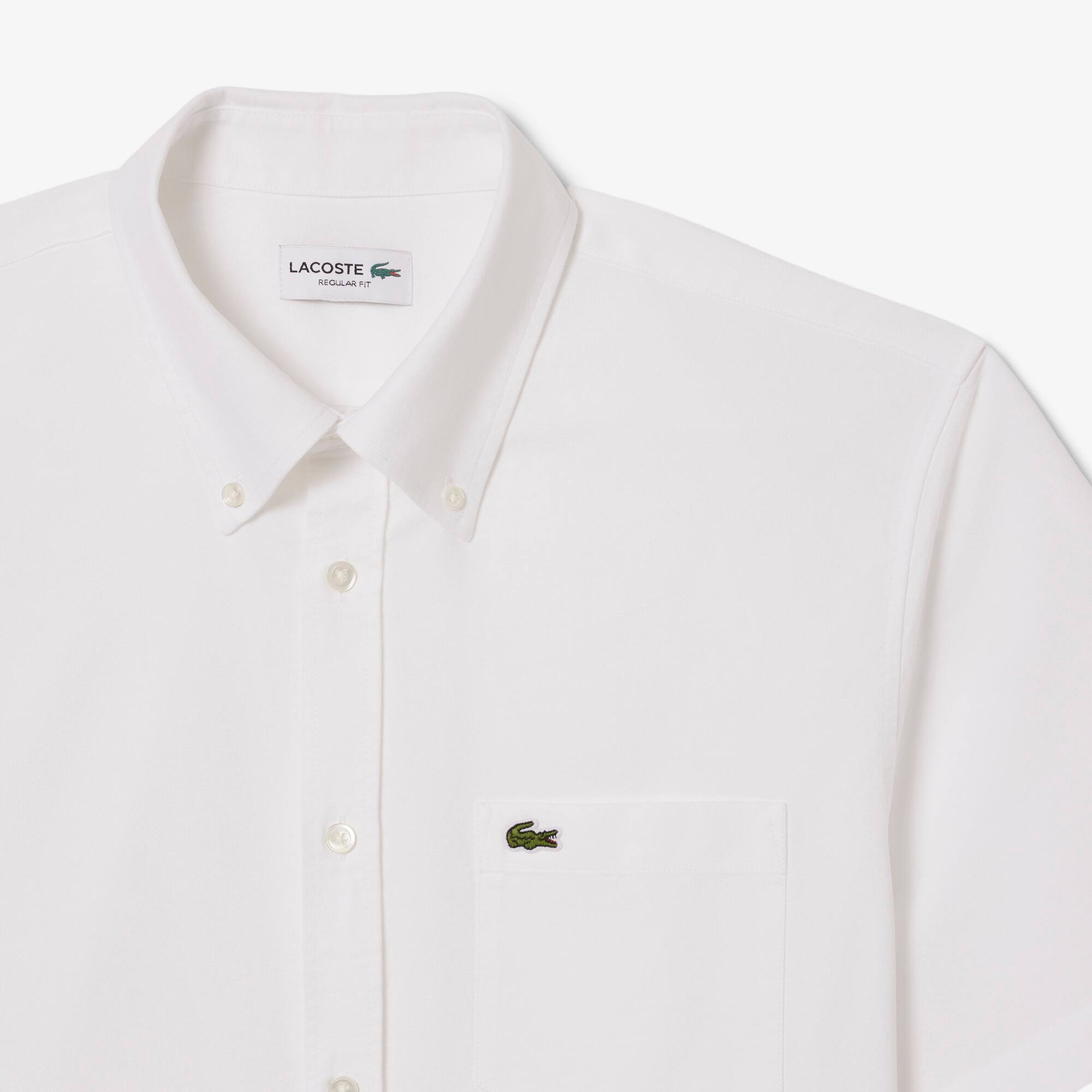camisas blancas lacoste