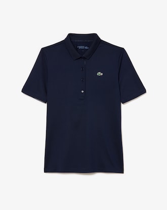 Polo de golf el&aacute;stico de corte ajustado con protecci&oacute;n UV