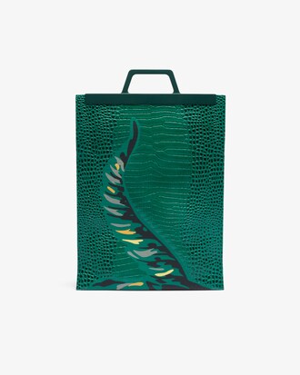 Bolso tote con cocodrilo en relieve Runway