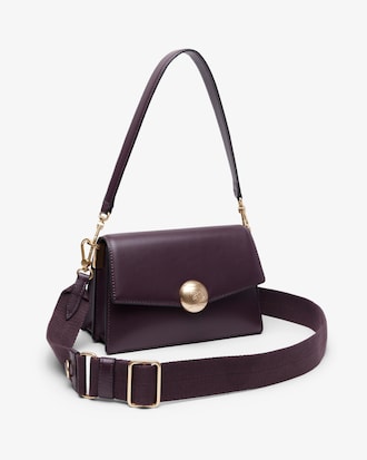 Bolso con solapa de piel Tennis Bliss
