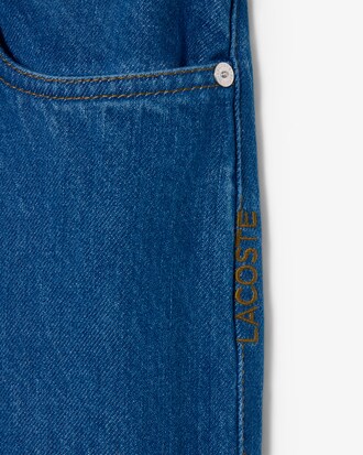 Denim de corte ancho y pernera Barrel Runway