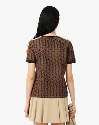 Camiseta ajustada de jacquard con monograma