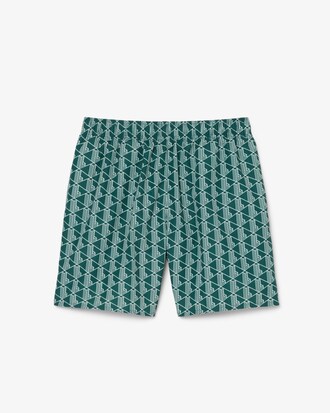 Short de ba&ntilde;o de largo medio con estampado de monograma