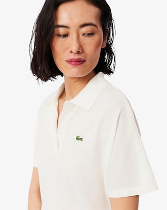 Polo de corte holgado de piqu&eacute; vaporoso