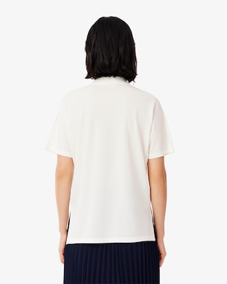 Polo de corte holgado de piqu&eacute; vaporoso