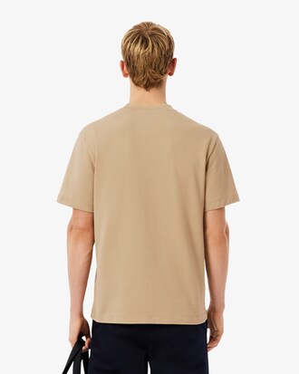Camiseta de minipiqué con cuello de canalé
