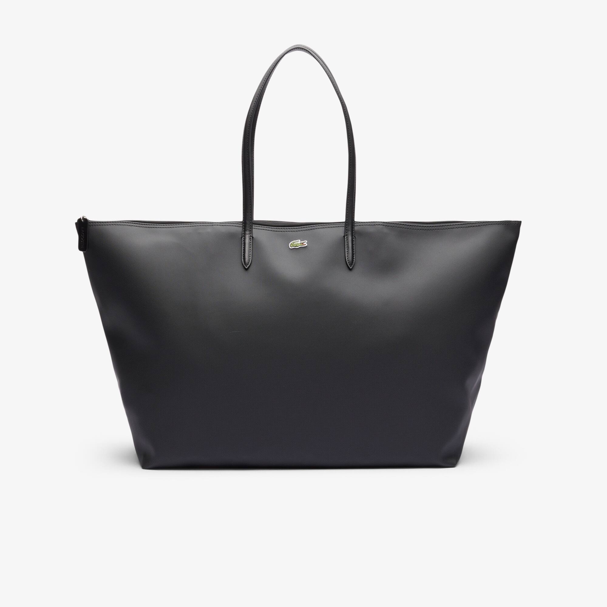 Bolso Tote Lacoste Concept Small Zip Para Mujer Negro