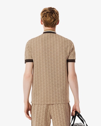Polo de jacquard de corte cl&aacute;sico con monograma