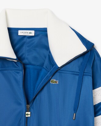 Sudadera satinada de pointelle de rayas oversized