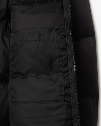 Chaqueta acolchada corta con capucha hidrófuga