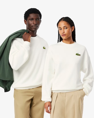 Sudadera de felpa de corte amplio con detalle de insignia