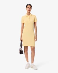 Vestido polo de corte ajustado de minipiqu&eacute; el&aacute;stico