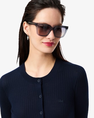 Chaqueta de punto de lana merina en punto de canalé