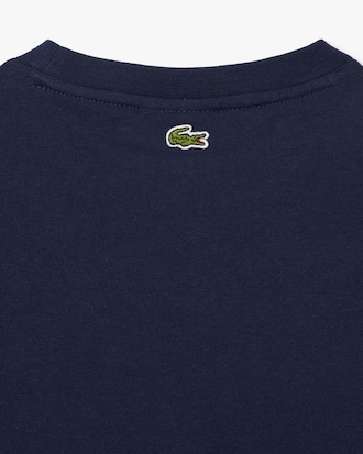 Camiseta de algodón grueso con insignia estampada