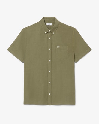 Camisa de lino de manga corta