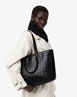 Bolso tote Maheki de piel estampada en relieve