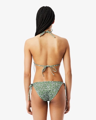Top de bikini de punto jersey estampado