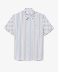 Camisa de corte regular de popel&iacute;n de rayas