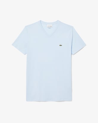 Camiseta de cuello de pico de algod&oacute;n pima ligero