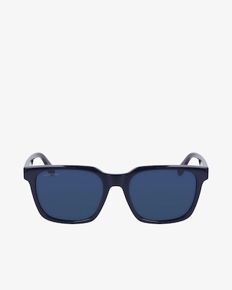 Gafas rectangulares con rayas de caucho