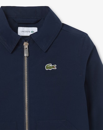 Chaqueta Harrington de sarga hidr&oacute;fuga