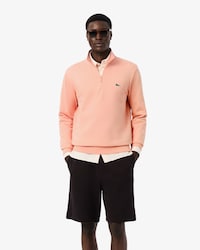 Sudadera de felpa de cuello alto con cremallera